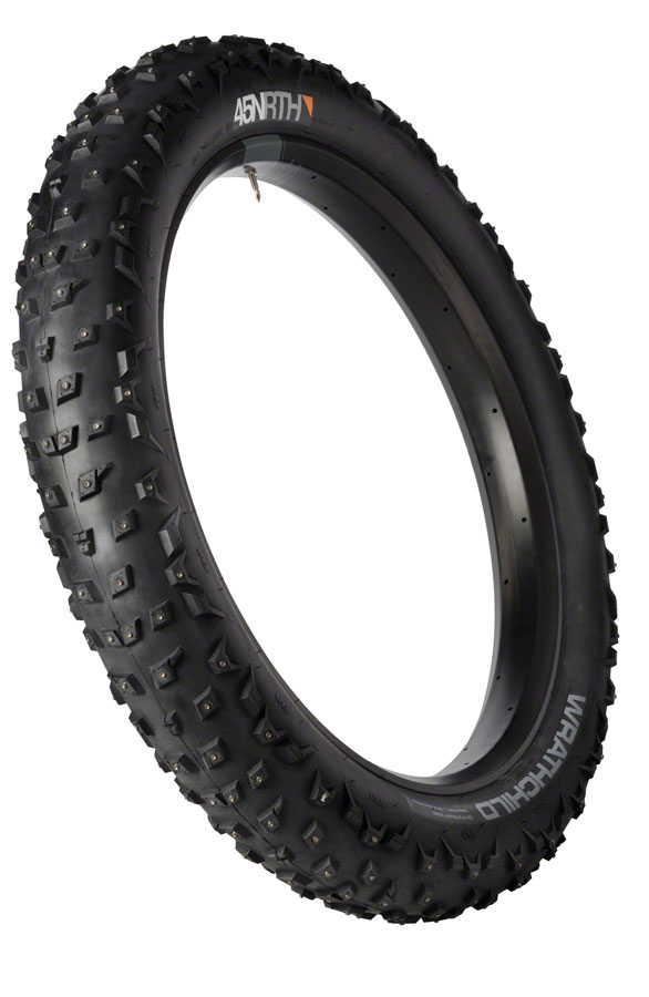 45NRTH Wrathchild Studded Fat Bike Tire - Tubeless Folding Black 120 TPI, XL Concave Carbide Aluminum Studs - Image 3