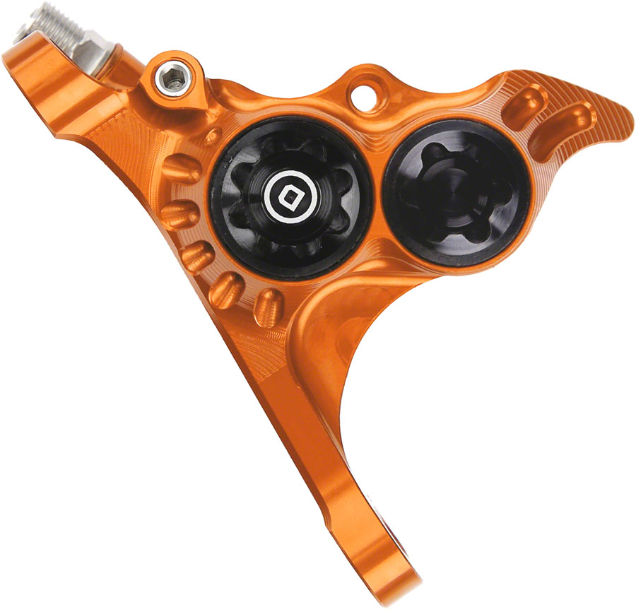 Hope RX4+ Disc Brake Caliper - Flat Mount Front +20mm DOT Type Orange Hope RX4+ Disc Brake Caliper - Flat Mount Front +20mm DOT Type Orange
