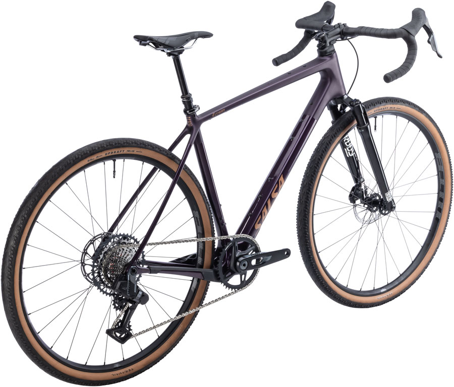 Salsa Flyway C Rival XPLR AXS 13 SUS Bike - 700c Carbon Blackberry - Image 3