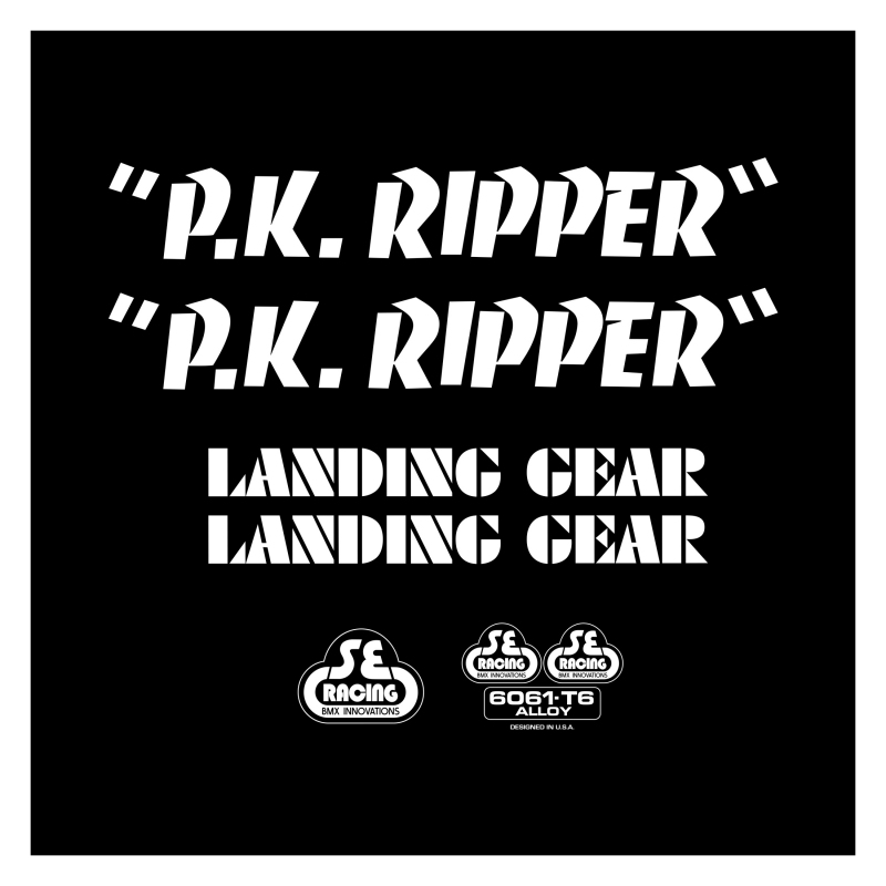 Se bikes PK Ripper Decal Set PK Ripper White