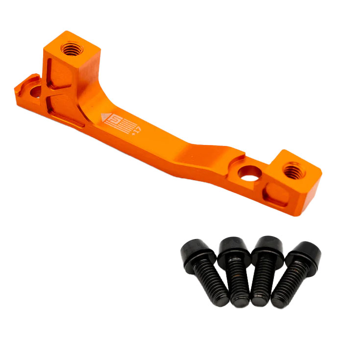 Freedom Coast Post Mount Brake Adapter 200mm+17 Orange