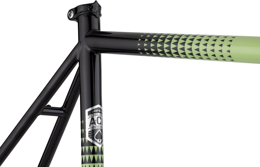 All-City Zig Zag Frameset - 700c, Steel, Honeydew Bling - Image 3