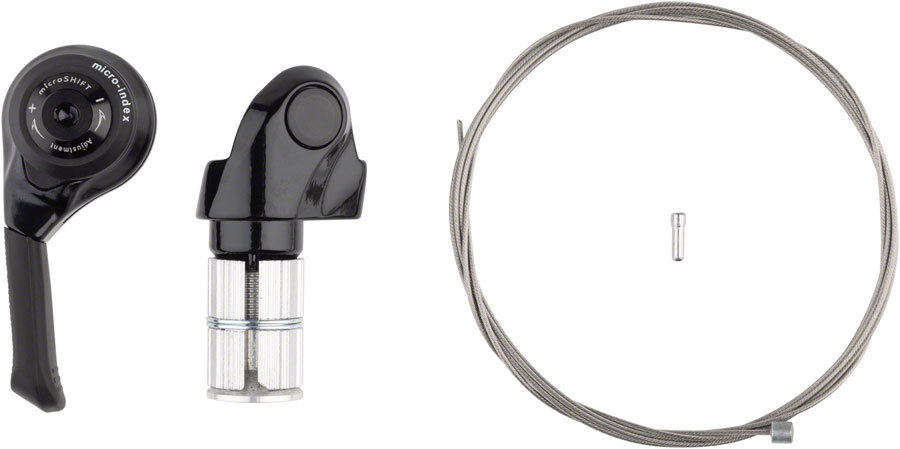 microSHIFT Left Bar End Shifters - Double/Triple Friction Shimano Compatible variant 2