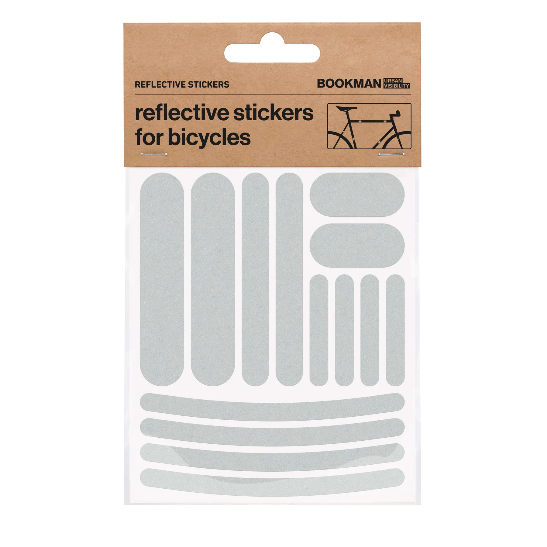 Bookman Visibility Reflective Stickers Strips White Bookman Visibility Reflective Stickers Strips White