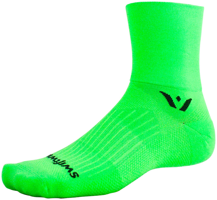 Swiftwick Aspire Four Socks - 4" Lime Green X-Large