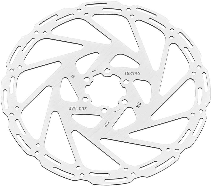 Tektro TR203-53 Disc Rotor - 203mm 6-Bolt 1.8mm Thickness For 4-Piston Calipers