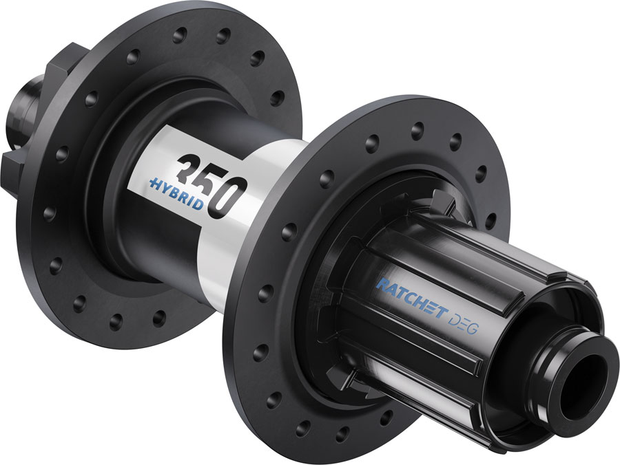 DT Swiss 350 DEG Hybrid Rear Hub - 12 x 148mm 6-Bolt HG 11 MTN BLK/White 32H DEG 60 DF