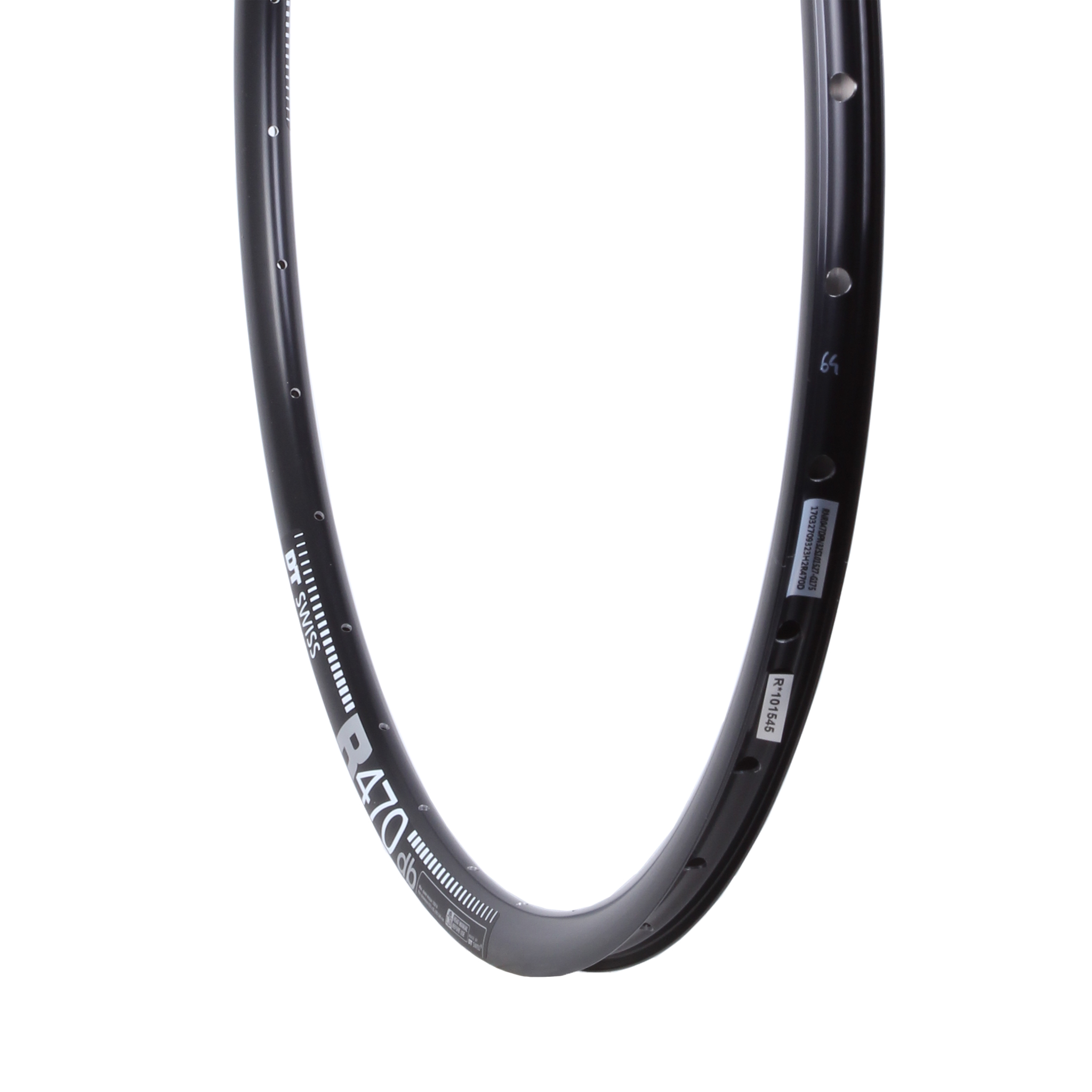 DT Swiss R 470 Disc 700c Rim - Jack-of-all-trades road rim, Single-pocket hollow rim construction/extrusion, Sleeved joint