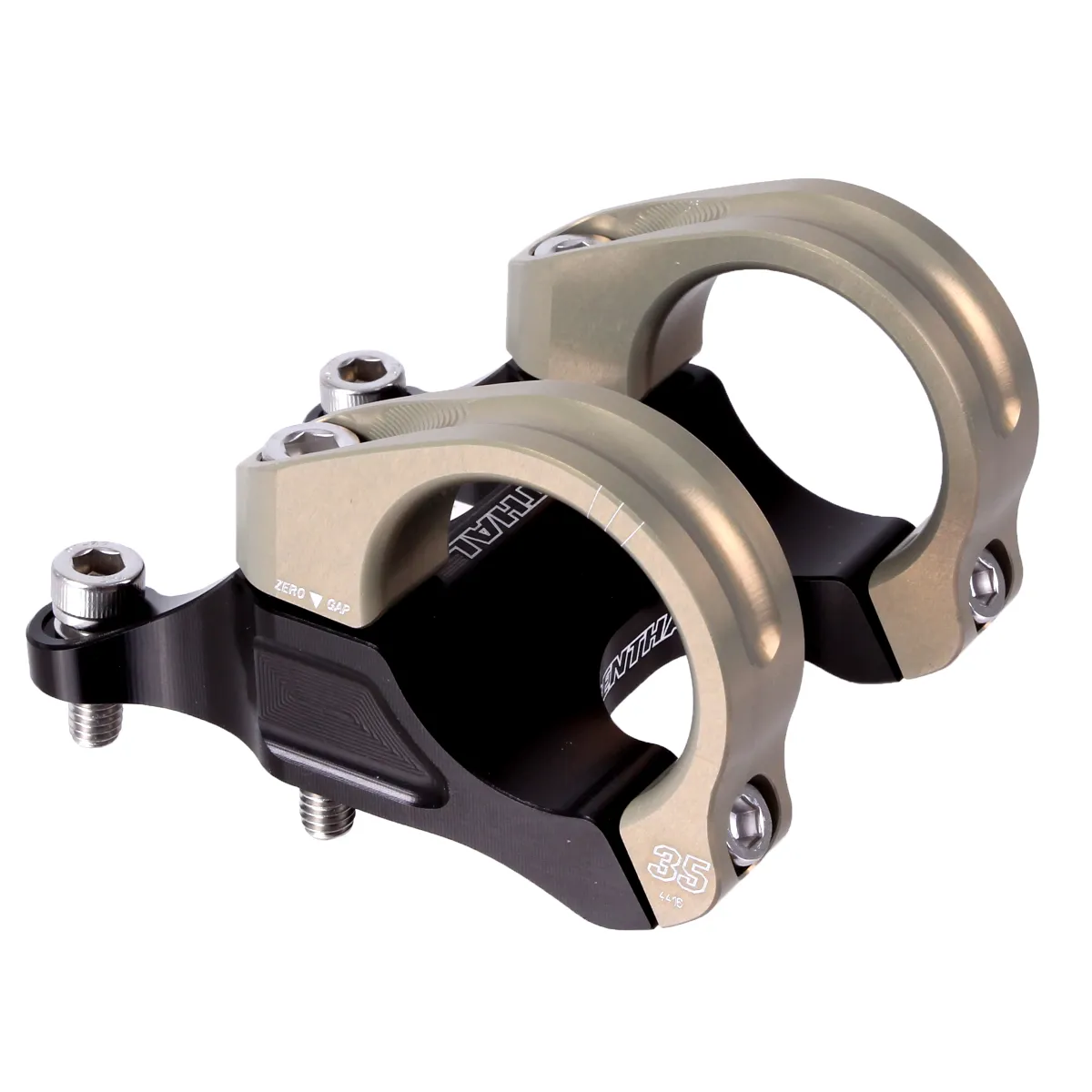 Renthal Integra II Stem (35.0) 10x50mm Black/Gold Renthal Integra II Stem (35.0) 10x50mm Black/Gold