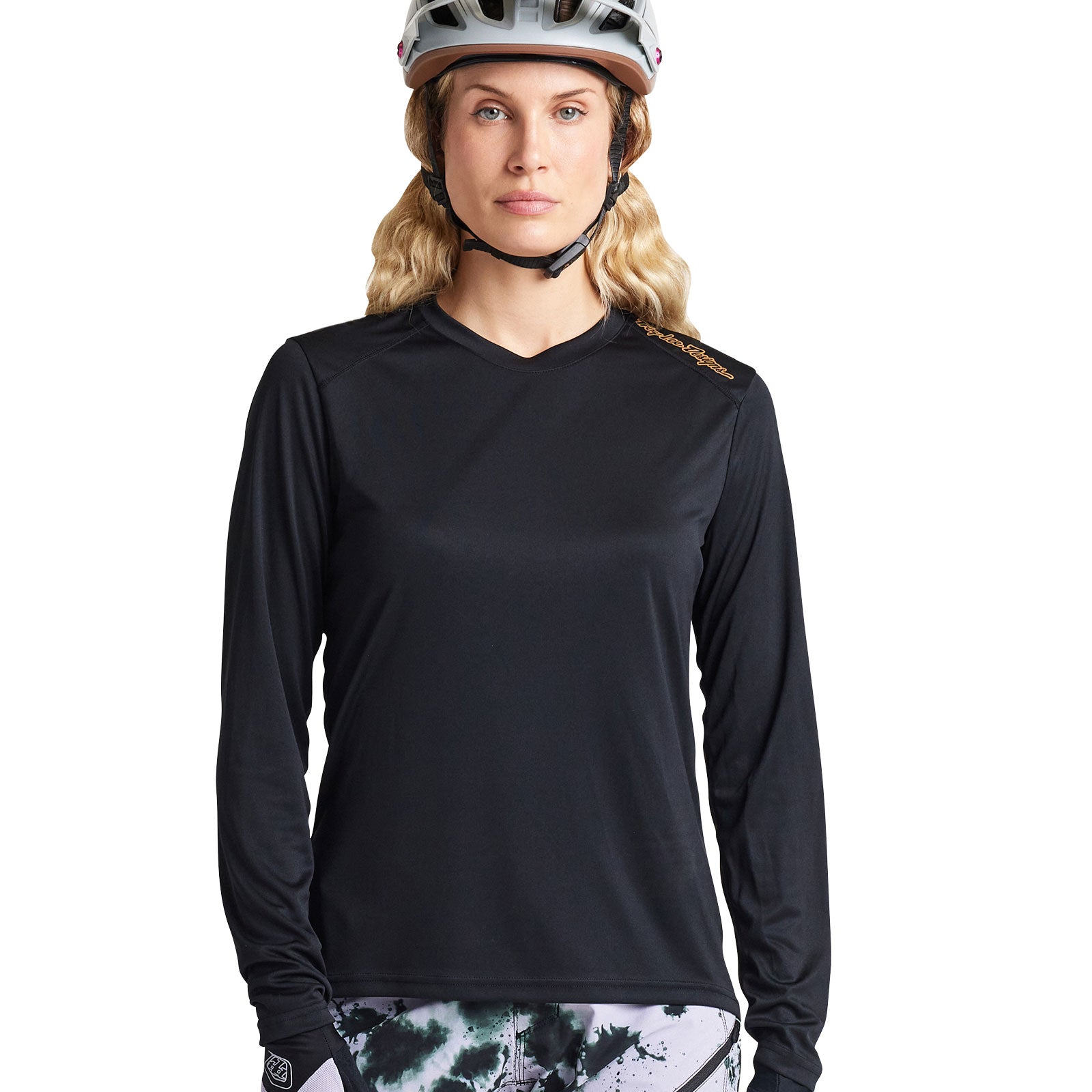Womens Lilium LS Jersey Solid Black - Image 3