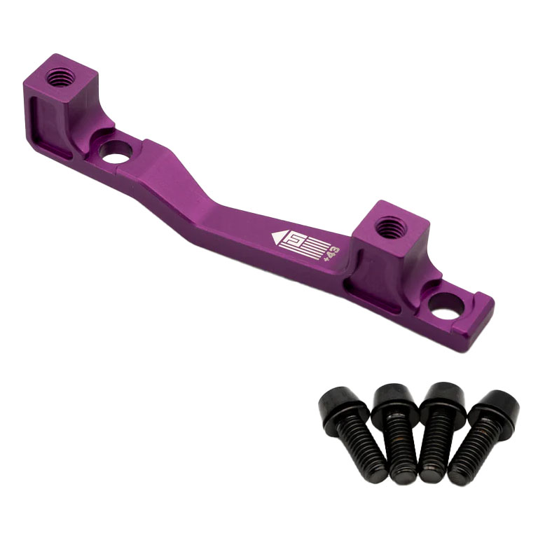 Freedom Coast Post Mount Brake Adapter 160/180mm+43 Purple