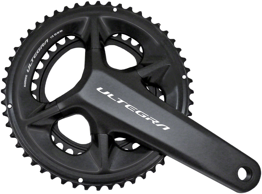 Shimano Ultegra FC-08 Crankset - 11-Speed, 110 Asymmetric BCD Hollowtech II Spindle Interface, Black variant 2