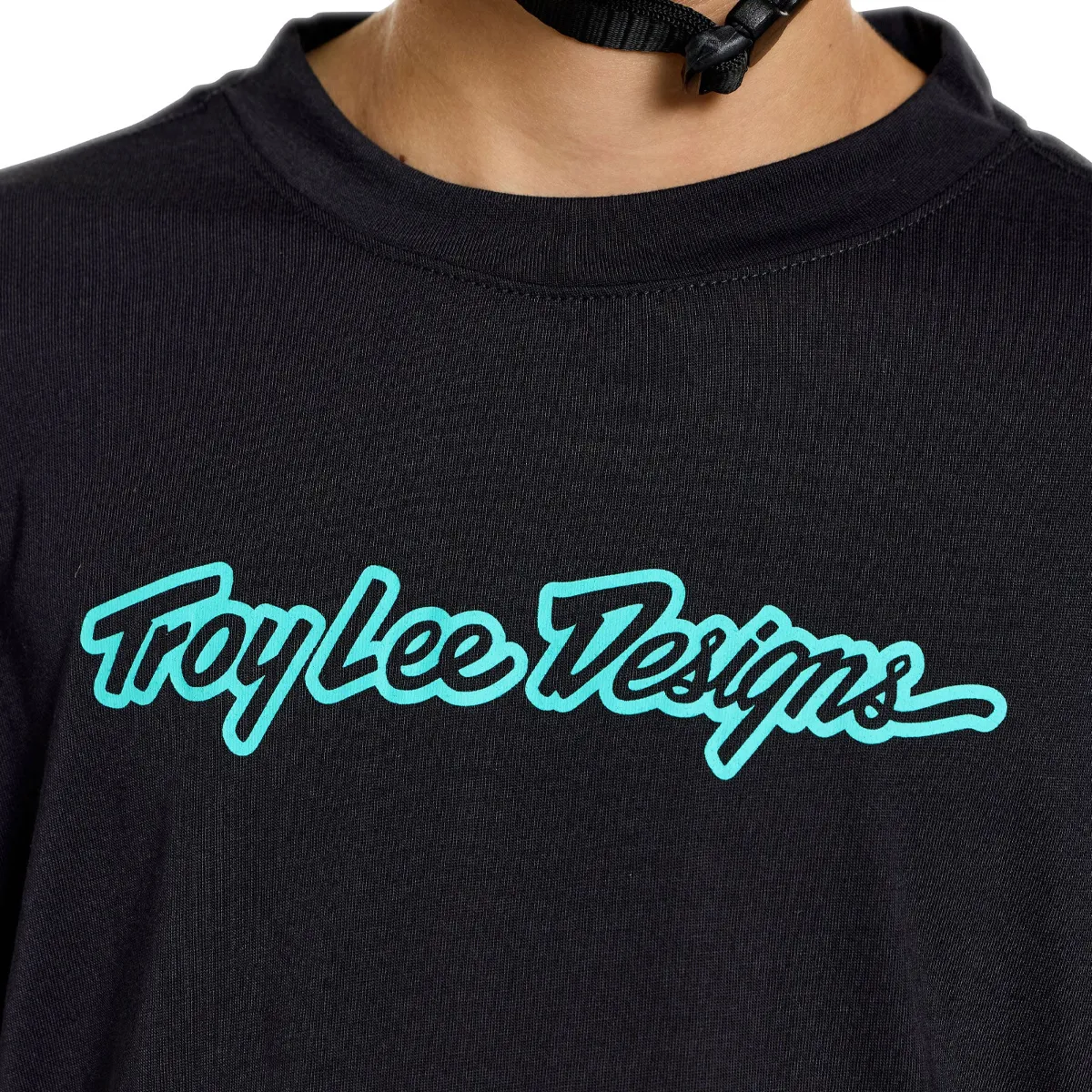 Youth Skyline Ride SS Tee Signature Black / Real Teal - Image 10
