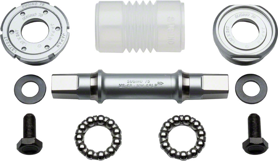 Sugino 75 Track 68x109mm English Bottom Bracket Set: with Cups Boxed