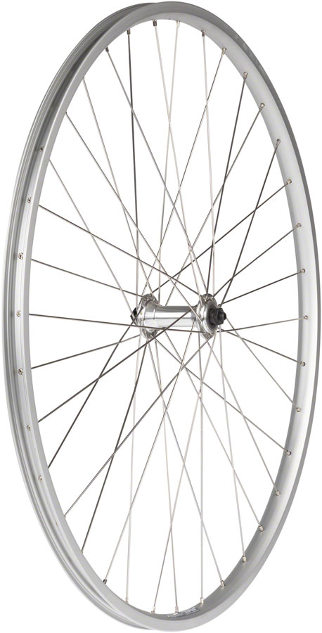 Quality Wheels Value Single Wall Series Front Wheel - QR x 100mm, Rim Brake, Silver, Clincher - Image 4