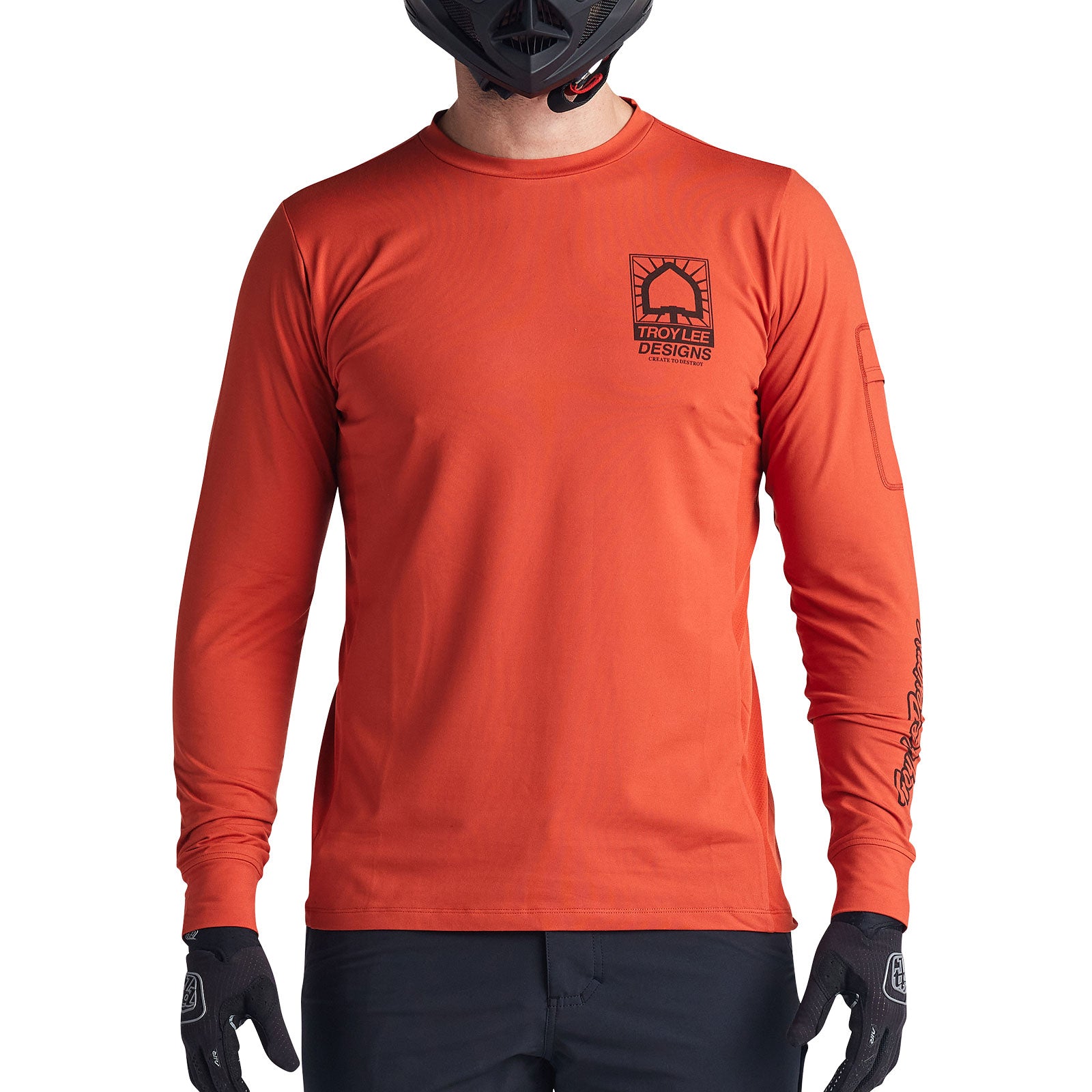 Ruckus Long Sleeve Ride Tee Create To Destroy Brick - Image 10