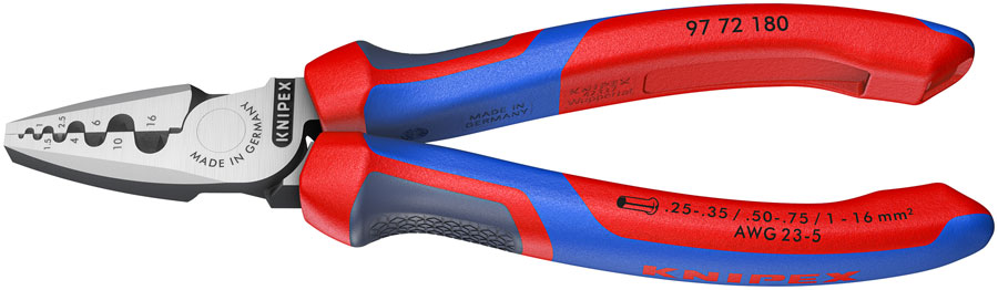Knipex 7 1/4" Crimping Pliers for Wire Ferrules Knipex 7 1/4" Crimping Pliers for Wire Ferrules