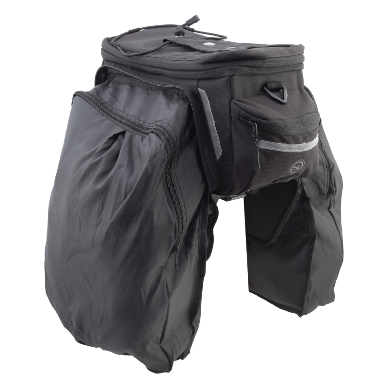 Sunlite RackPack Medium w/Pannier MIK Bag MIK 12.6x5.5x7.9` 1920 c.i. Black