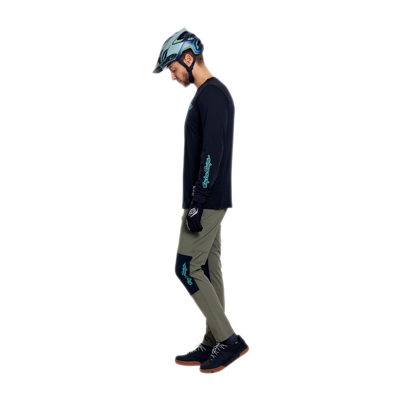 Skyline Ride LS Tee Signature Black / Real Teal - Image 9