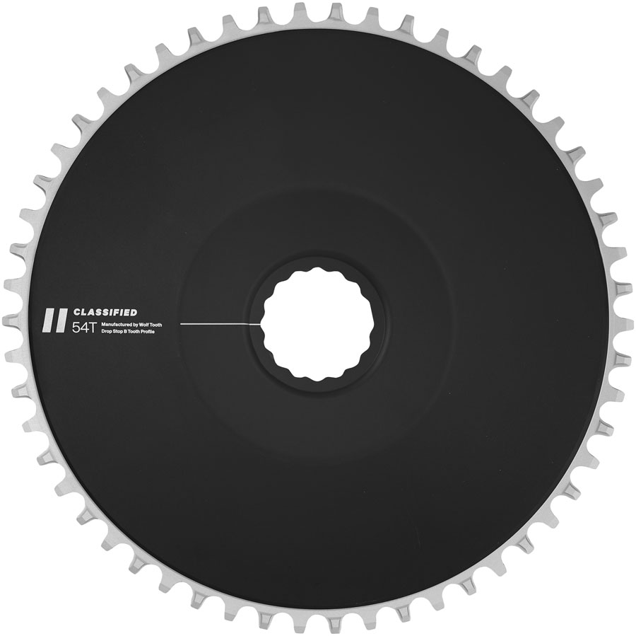 Classified Aero Chainring - 54t DropStop B fits SRAM Flattop T-Type 12/13-Speed Chains Compatible all 11-Speed Chains BLK Classified Aero Chainring - 54t DropStop B fits SRAM Flattop T-Type 12/13-Speed Chains Compatible all 11-Speed Chains BLK