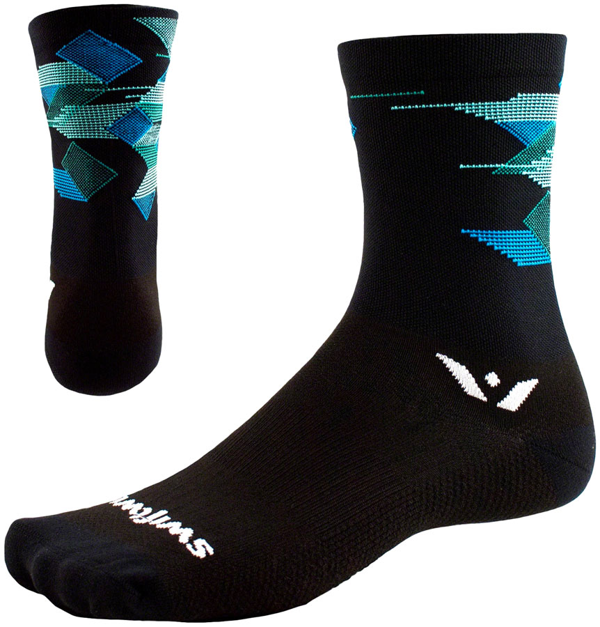 Swiftwick Vision Six Cubic Sock - 6" Black X-Large