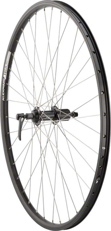 Quality Wheels Shimano/DH19 Rear Wheel - QR x 135mm, Rim Brake, HG 10, Black, Clincher, 36H variant 2