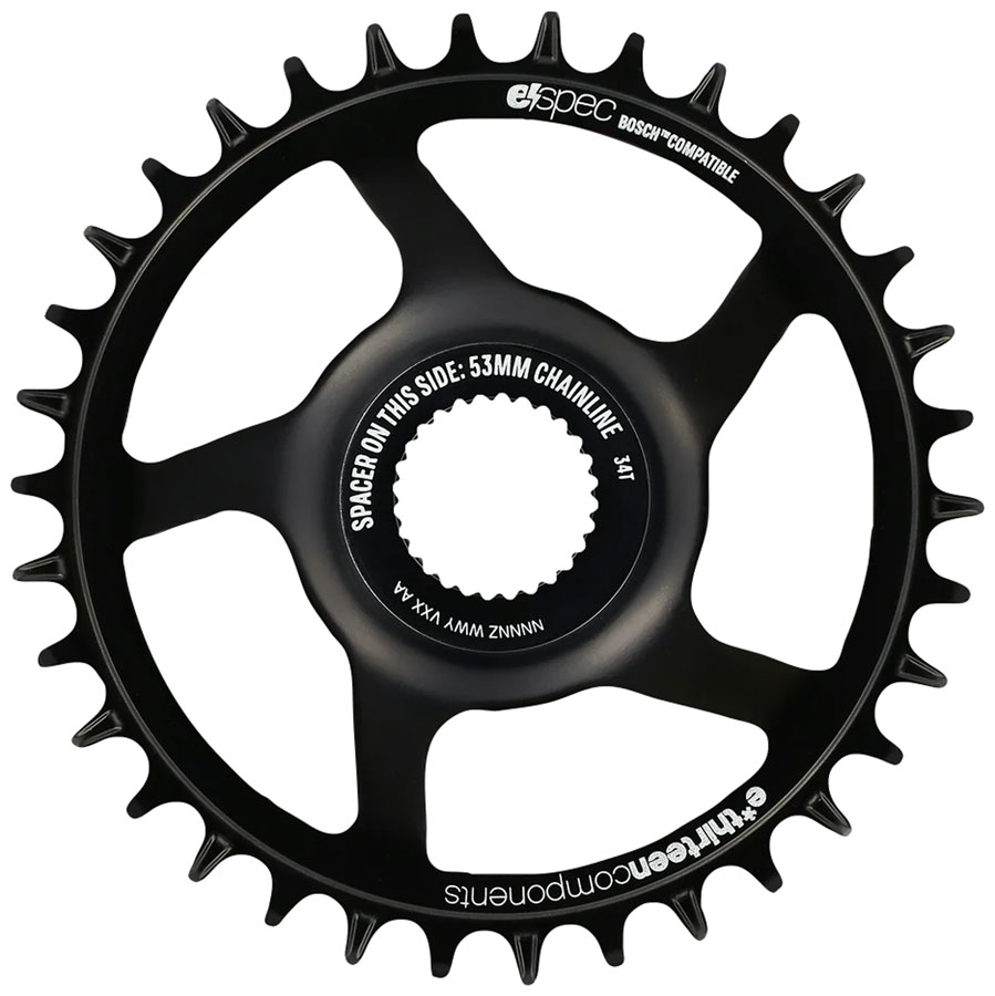 e*thirteen Helix Race e*spec  Chainring 36T Bosch Gen4 Direct Mount 13mm Offset Shimano/SRAM 11/12s Compatible BLK