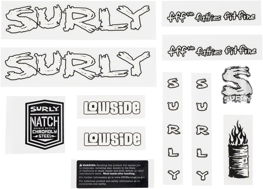 Surly Lowside Frame Decal Set variant 2