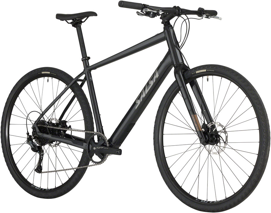 Salsa Confluence Flat Bar Altus 1x9 Ebike - 700c, Aluminum, Black - Image 2