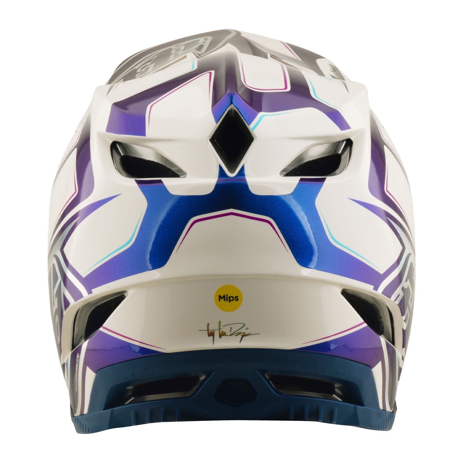 D4 Composite Helmet Flared White / Indigo - Image 3