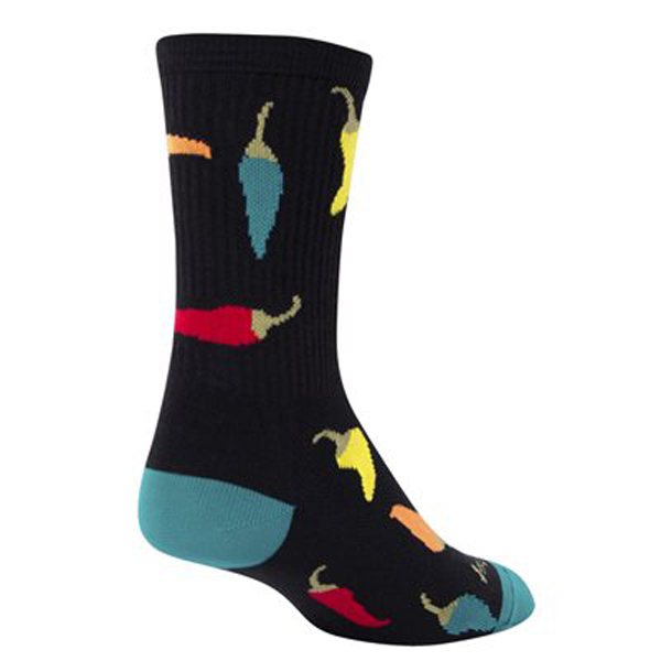 Sockguy Peppers Crew Socks, Black