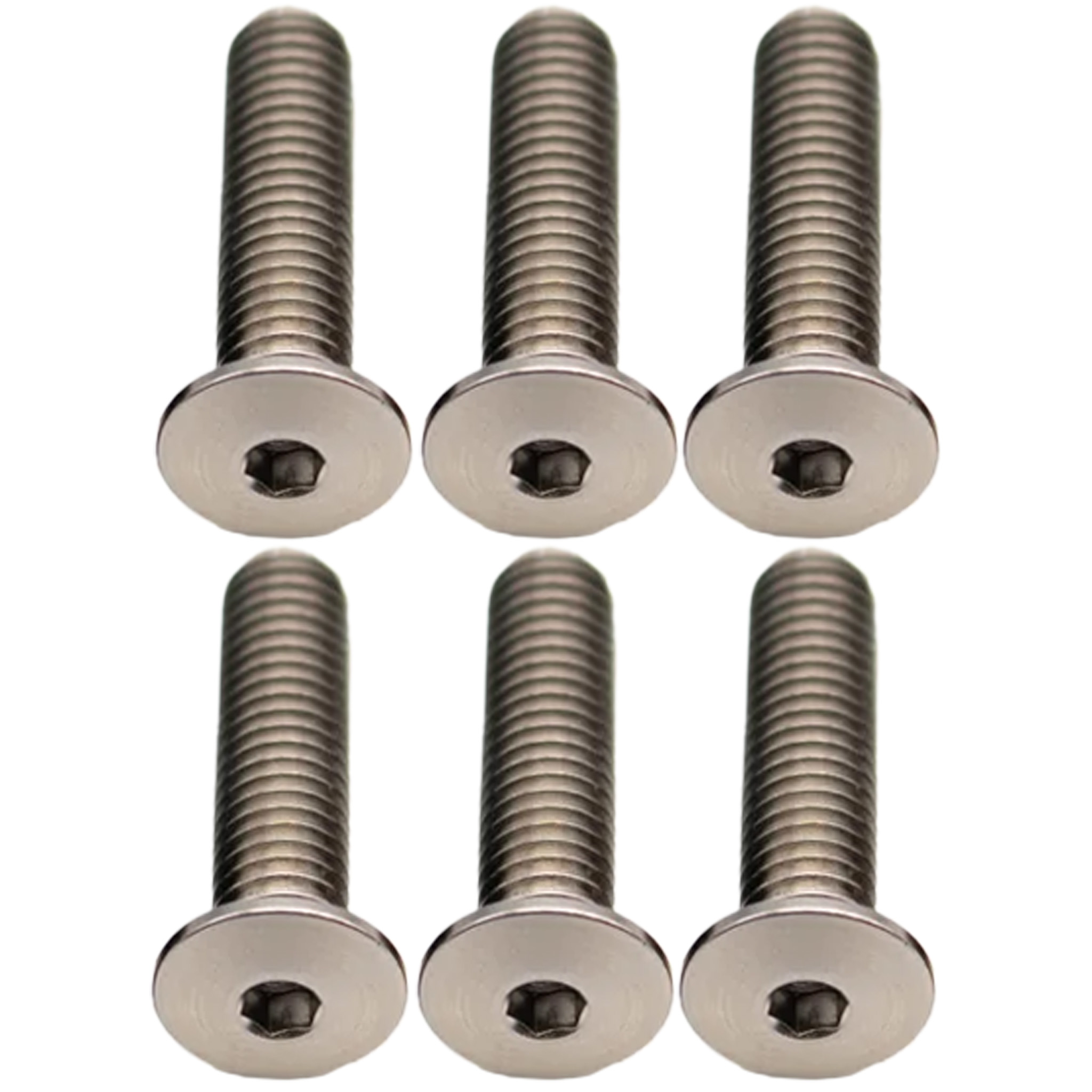 Better Bolts Titanium Water Bottle Cage Bolts20mm Silver 6/Count