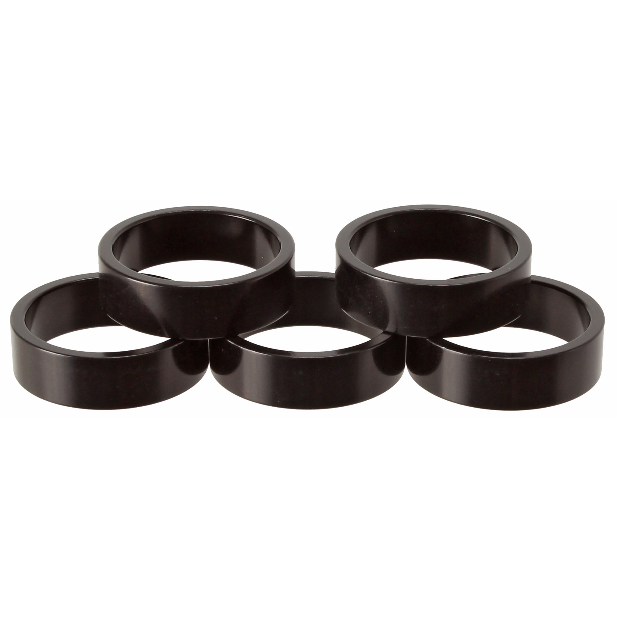 Wheels Mfg Aluminum Headset Spacer 1-1/8" 10mm 100/Count Black