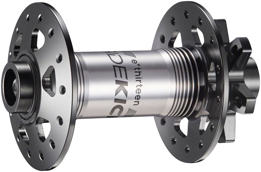 e*thirteen Sidekick Front Hub - 15 x 110mm 6-Bolt Disc BLK/Sterling Silver 28H - Image 2