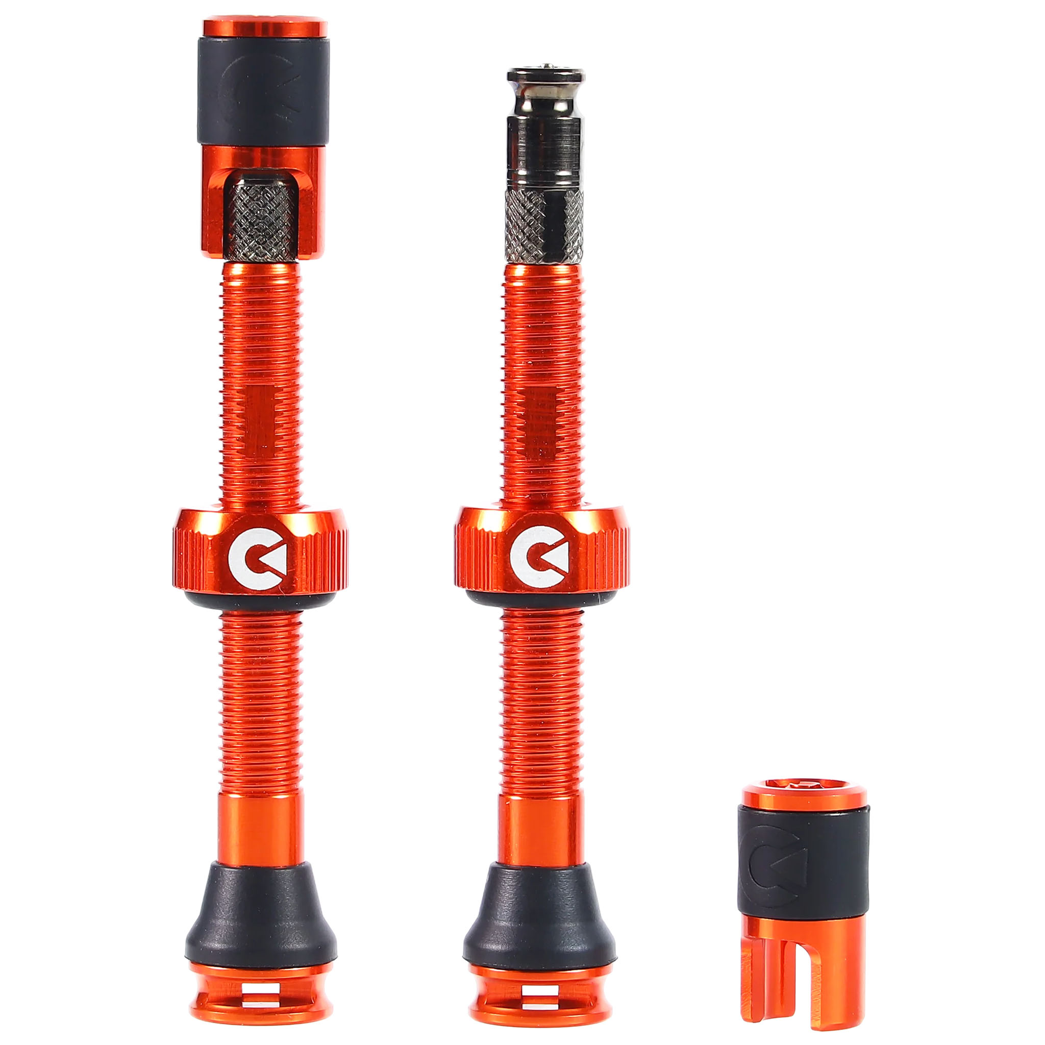 Clik Clik Tubeless Valve Set 50mm Clik Pair Orange