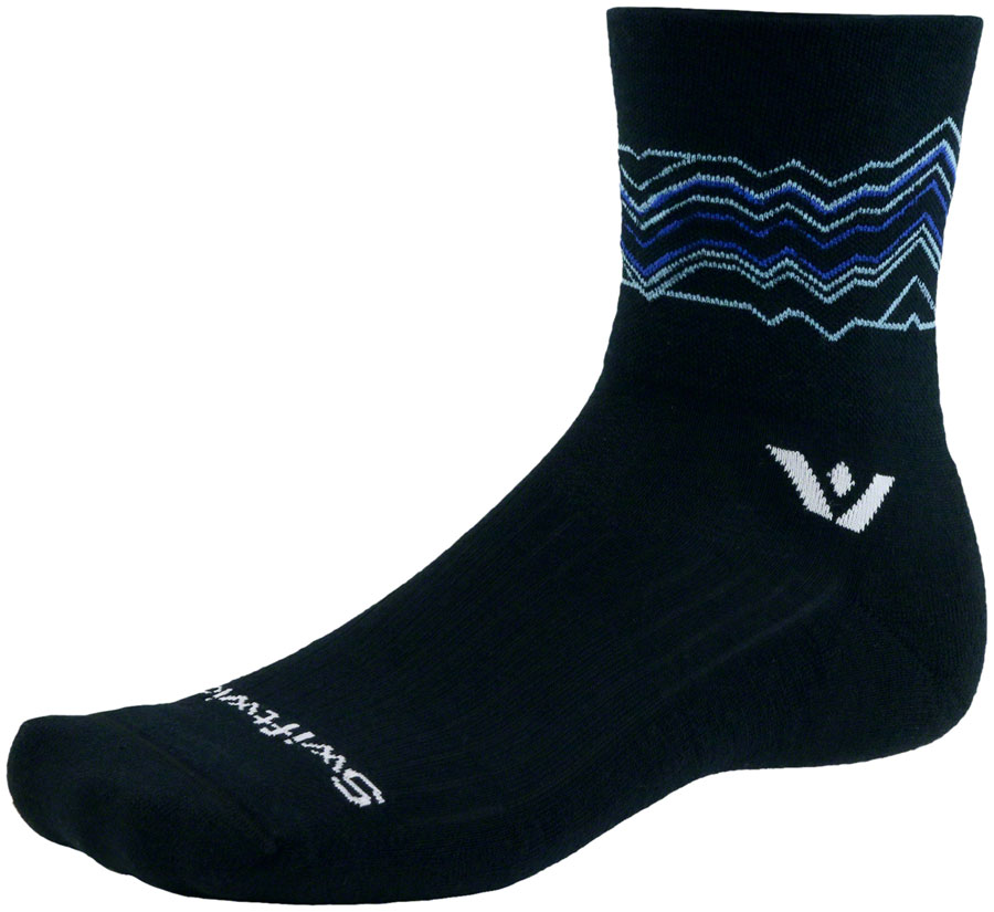 Swiftwick Pursuit Quarter Crew Socks - 4" Black variant 4