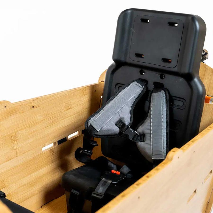 Yuba 2be3 Child seat for the Supercargo adds a 3rd place to the Bamboo Box