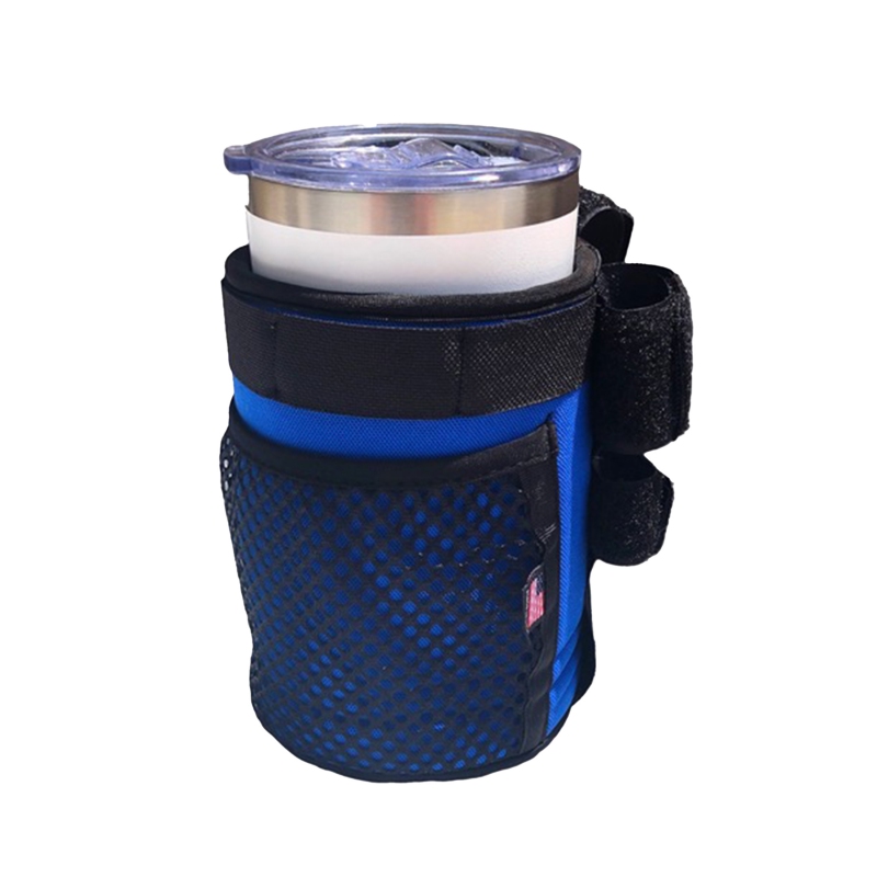 Cruiser candy Freedom E-Bike Drink & Phone Caddy Insulated Drink Holder Neoprene Blue Velcro Straps