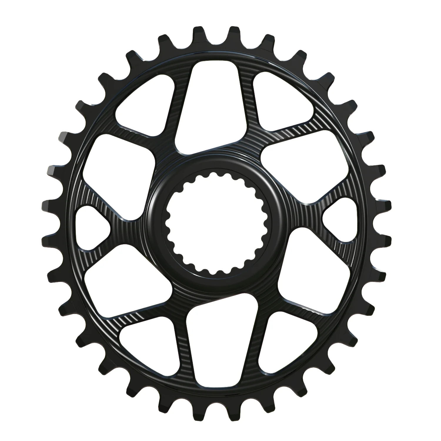 Works Components Oval Chainring Shimano DM 32T Boost 3mm Blk
