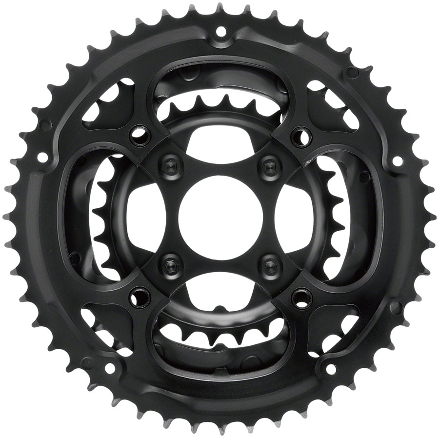 Samox 317SSS Chainring Set - 48/38/28t 104/Riveted BCD Steel Rings Black Samox 317SSS Chainring Set - 48/38/28t 104/Riveted BCD Steel Rings Black