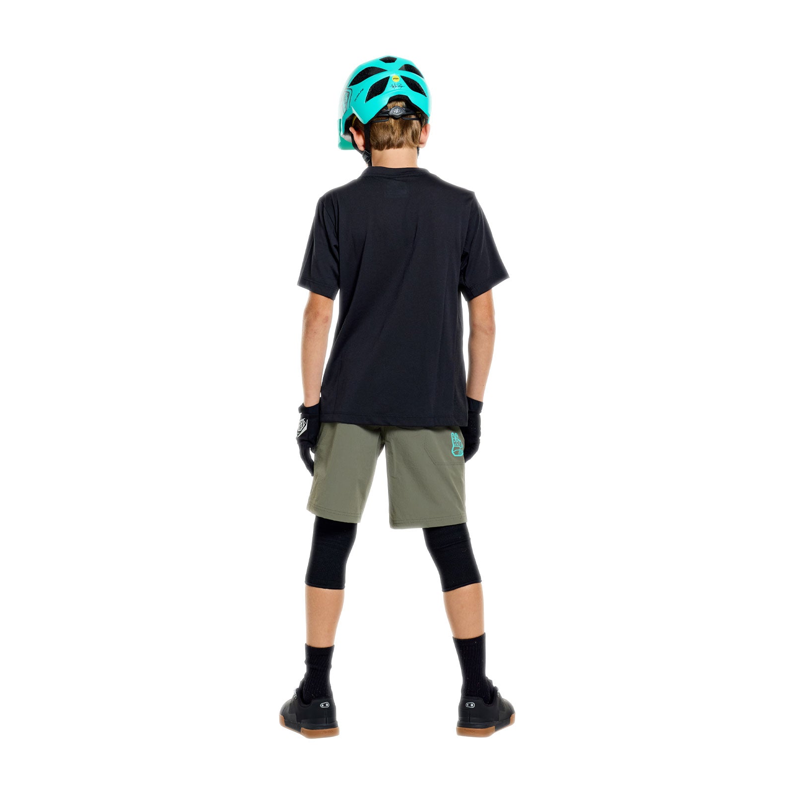 Youth Skyline Ride SS Tee Signature Black / Real Teal - Image 9