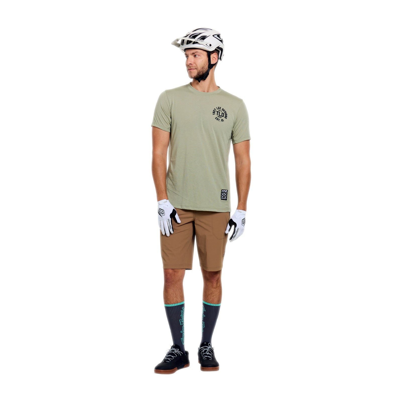 Skyline Ride SS Tee Stamps Sage - Image 9