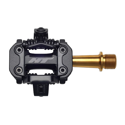 HT Pedals M2 Clipless Pedals Titanium - Stealth Black