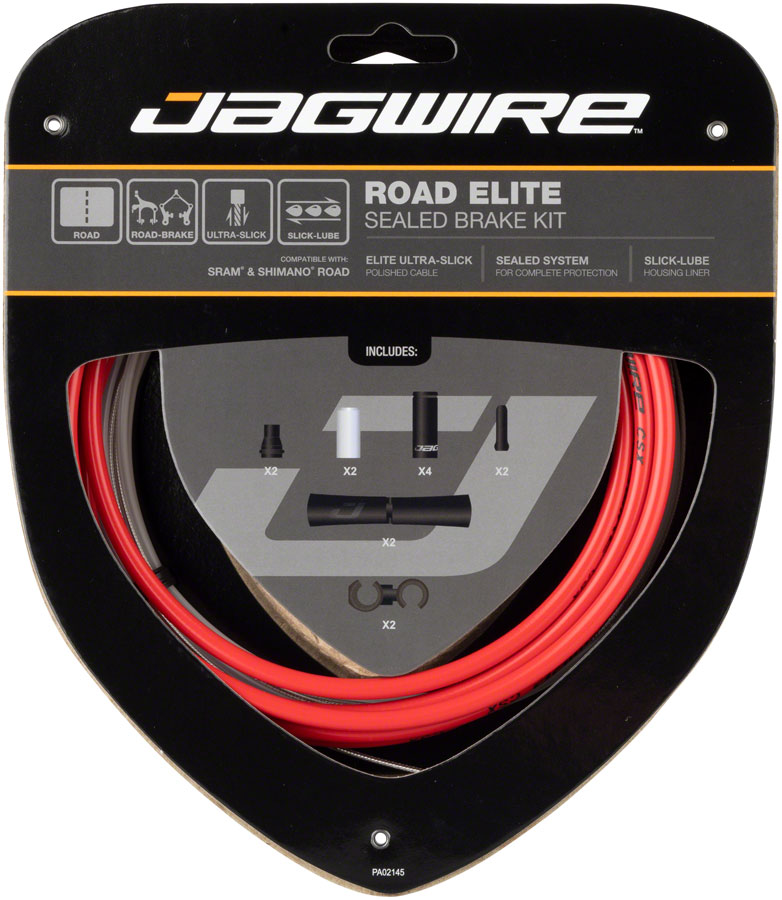 Jagwire Road Elite Sealed Brake Cable Kit - SRAM/Shimano, Ultra-Slick Uncoated Cables variant 2