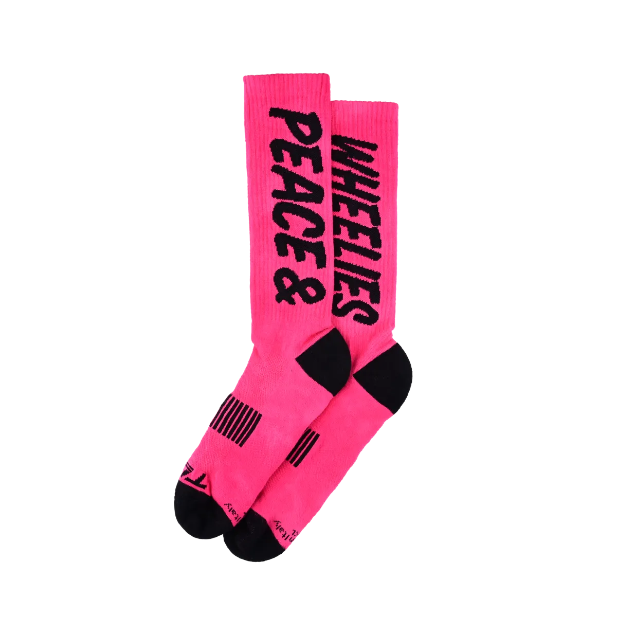 Mens Performance Socks Peace & Wheelies Fuscia Mens Performance Socks Peace & Wheelies Fuscia