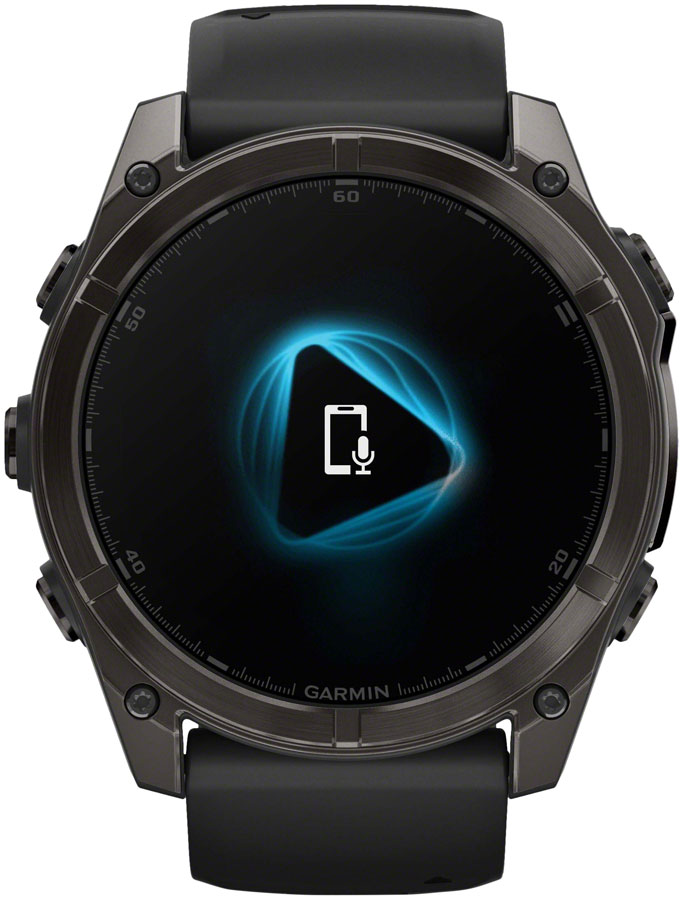 Garmin fenix 8 Smartwatch - Sapphire Carbon Gray DLC Titanium BLK/Pebble Gray Silicone - Image 8