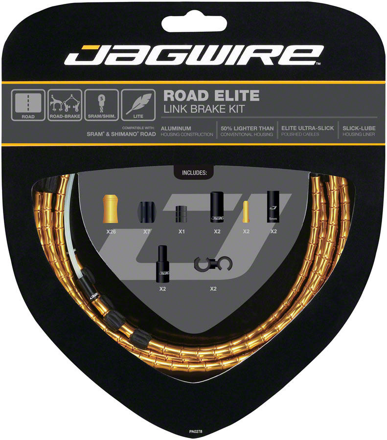 Jagwire Road Elite Link Brake Cable Kit - SRAM/Shimano Ultra-Slick Uncoated Cables variant 3