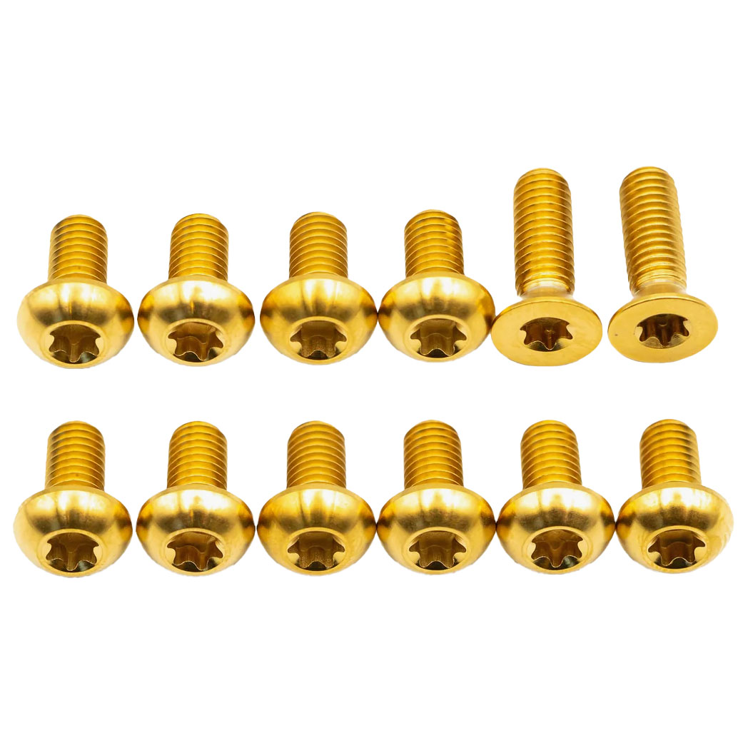 Better Bolts Titanium Sensor Rotor Bolt Kit Gold 12/Count