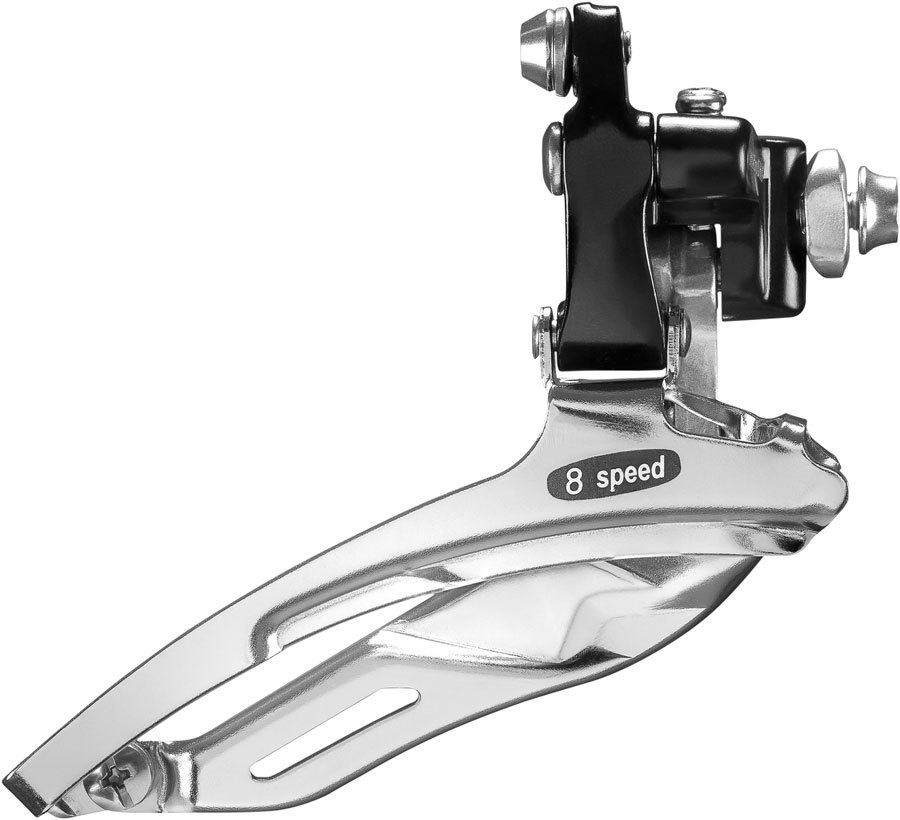 microSHIFT R538 Front Derailleur - 8-Speed Triple 52/42/30t Braze On Shimano Compatible BLK