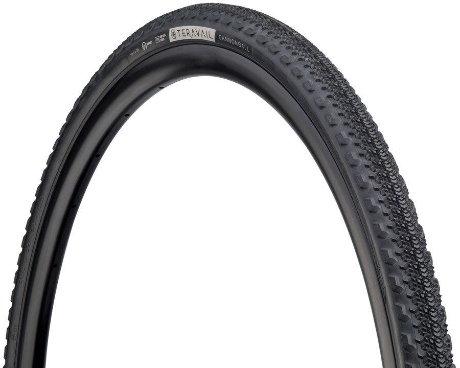 Teravail Cannonball Tire - 700 x 38 Tubeless Folding BLK Durable Fast Compound Teravail Cannonball Tire - 700 x 38 Tubeless Folding BLK Durable Fast Compound